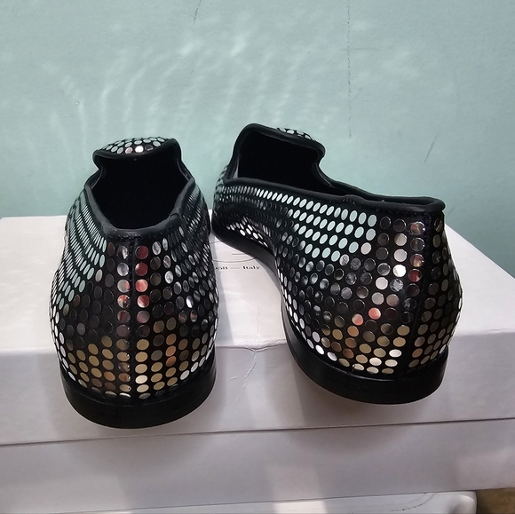 NIB AGL Rei Black & Light Capsule Satin Pointed Toe Flats Moccasin Loafers sz 38 - Picture 9 of 11